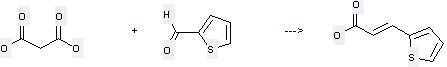 The 2-Propenoic acid, 3-(2-thienyl)- can be obtained by Malonic acid and Thiophene-2-carbaldehyde.
