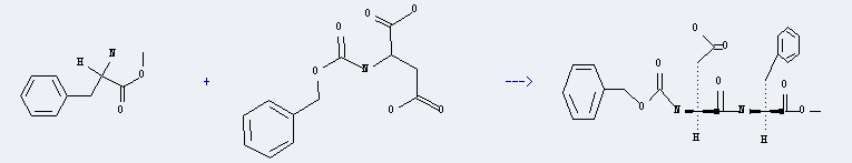 Asparticacid, N-[(phenylmethoxy)carbonyl]- is used to produce 1-Methyl 3-phenyl-N-{N-[(phenylmethoxy)carbonyl]-L-a-aspartyl}-L-alaninate