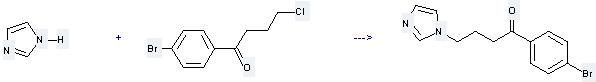 1-Butanone,1-(4-bromophenyl)-4-(1H-imidazol-1-yl)- can be prepared by 1H-imidazole and 1-(4-bromo-phenyl)-4-chloro-butan-1-one at the temperature of 95 - 100 °C