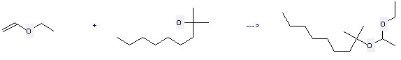 2-Nonanol, 2-methyl- can be used to produce 2-Methyl-2-(1-ethoxyethoxy)nonane at temperature of 0 °C